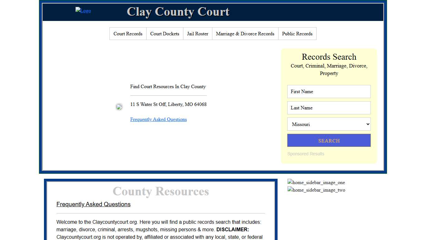 Clay County Court | Online Records Search